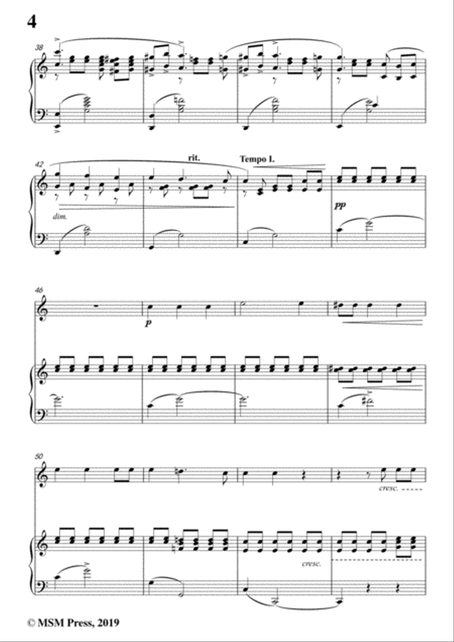 Tosti-Sull'alba, for Violin and Piano Violin Solo scores gallery preview page 6
