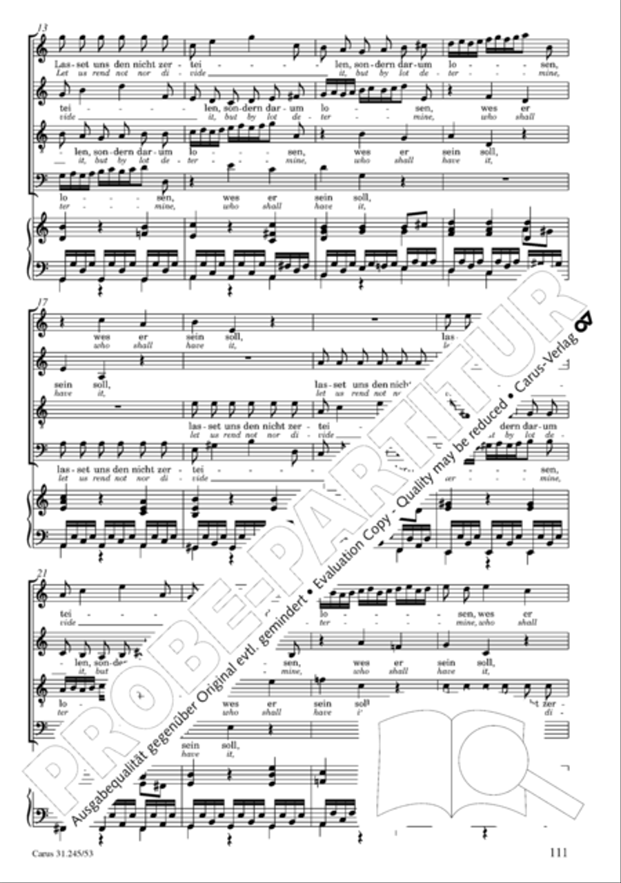 St. John Passion (Johannes-Passion) 4-Part scores gallery preview page 112