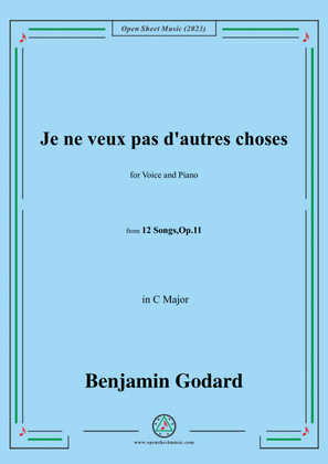 B. Godard-Je ne veux pas d'autres choses,in C Major