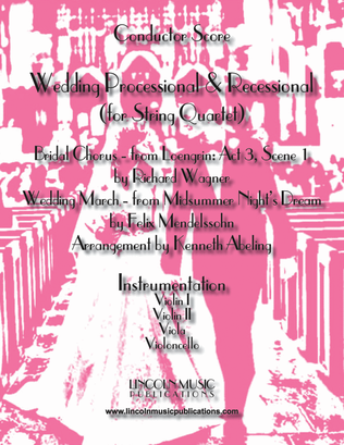 Book cover for Wedding Processional & Recessional (for String Quartet)