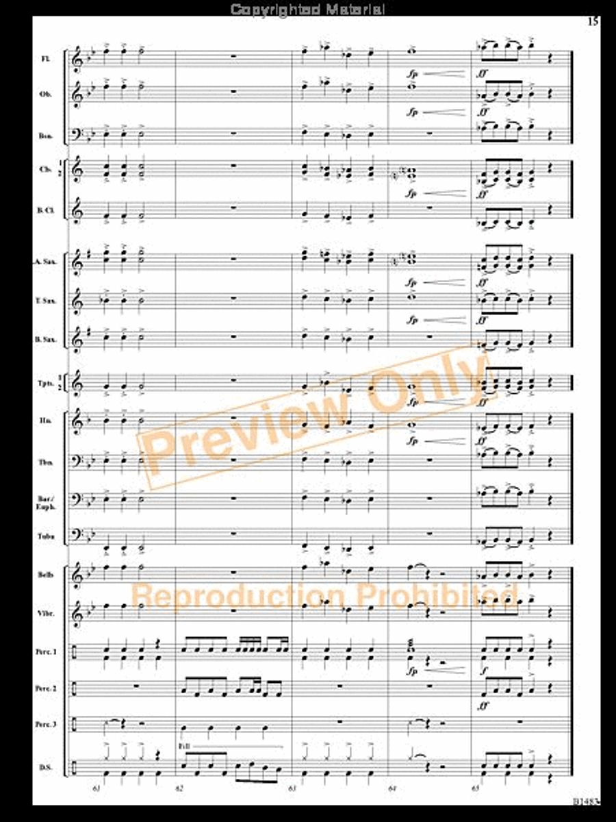 Deck the Halls with Rock 'n' Roll Concert Band scores gallery preview page 14