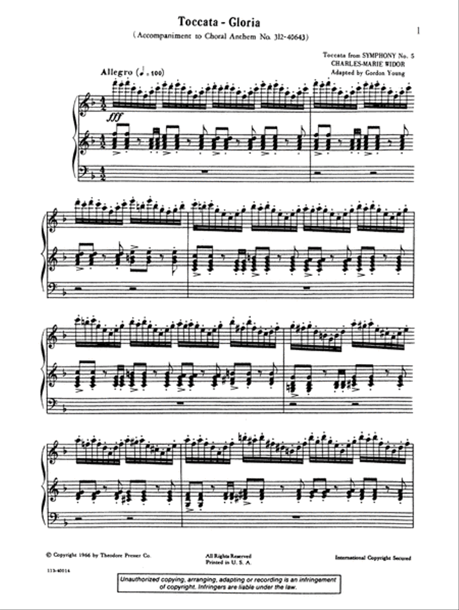 Toccata-Gloria Toccata-Gloria Chamber Music scores gallery preview page 2