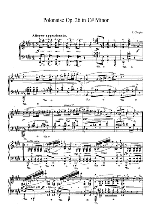 Chopin Polonaise Op. 26 No. 1 in C Sharp Minor