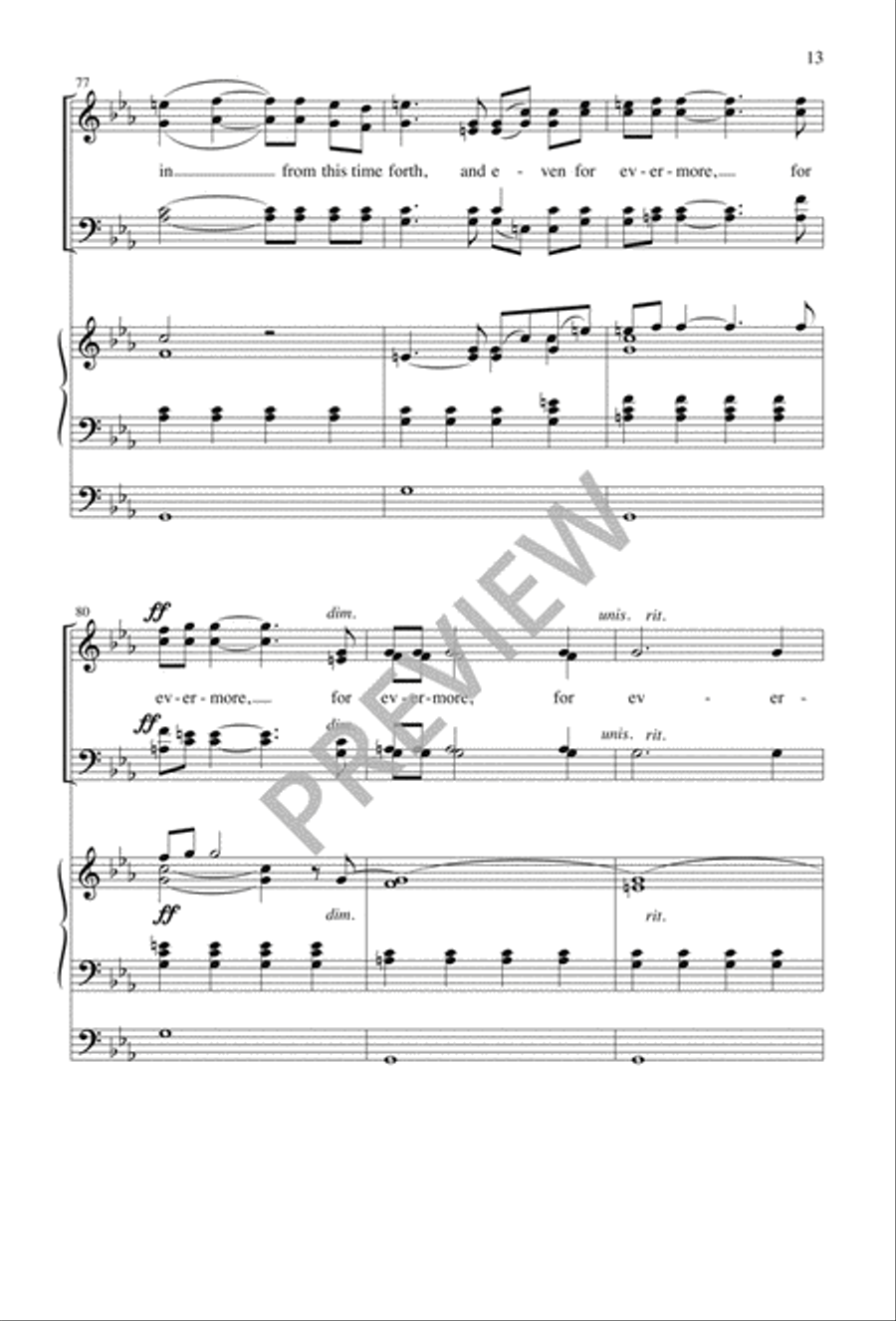 My Help Cometh from the Lord 4-Part scores gallery preview page 14