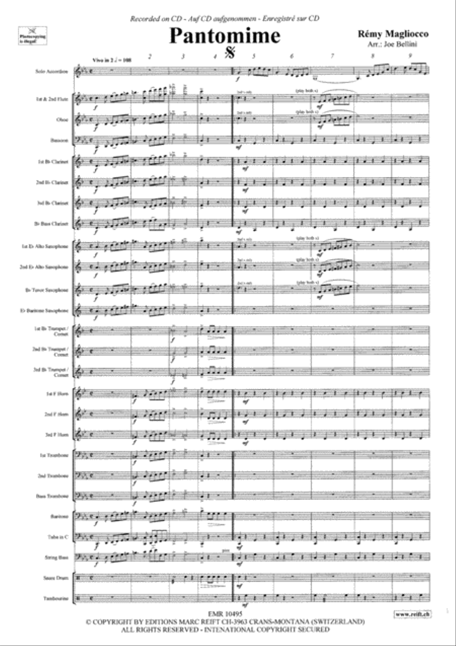 Pantomime Concert Band scores gallery preview page 4