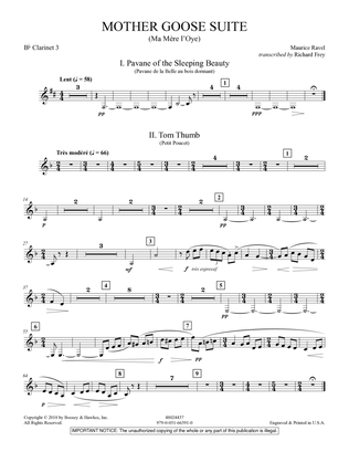 Mother Goose Suite (Ma Mére L'Oye) (arr. Richard Frey) - Bb Clarinet 3