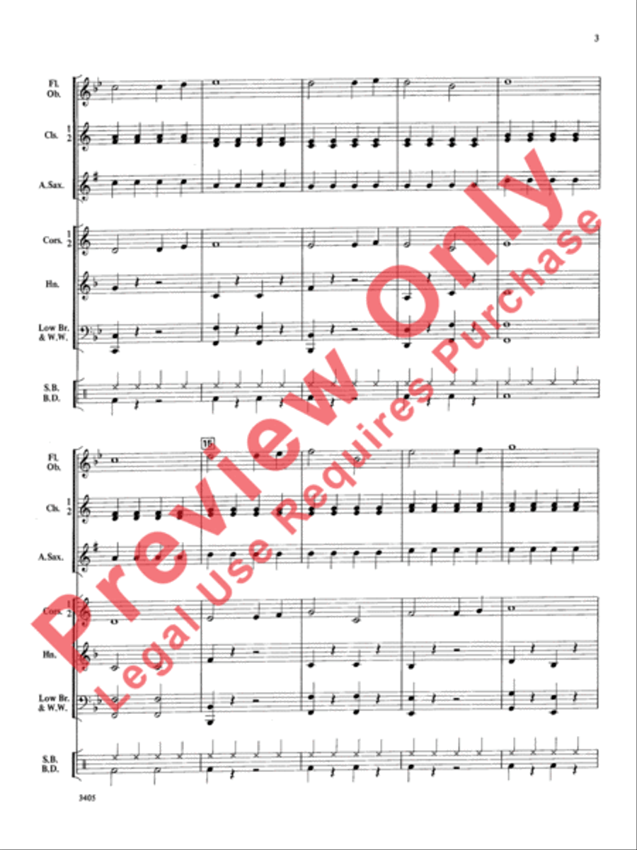 A Christmas Sleigh Ride Concert Band scores gallery preview page 4