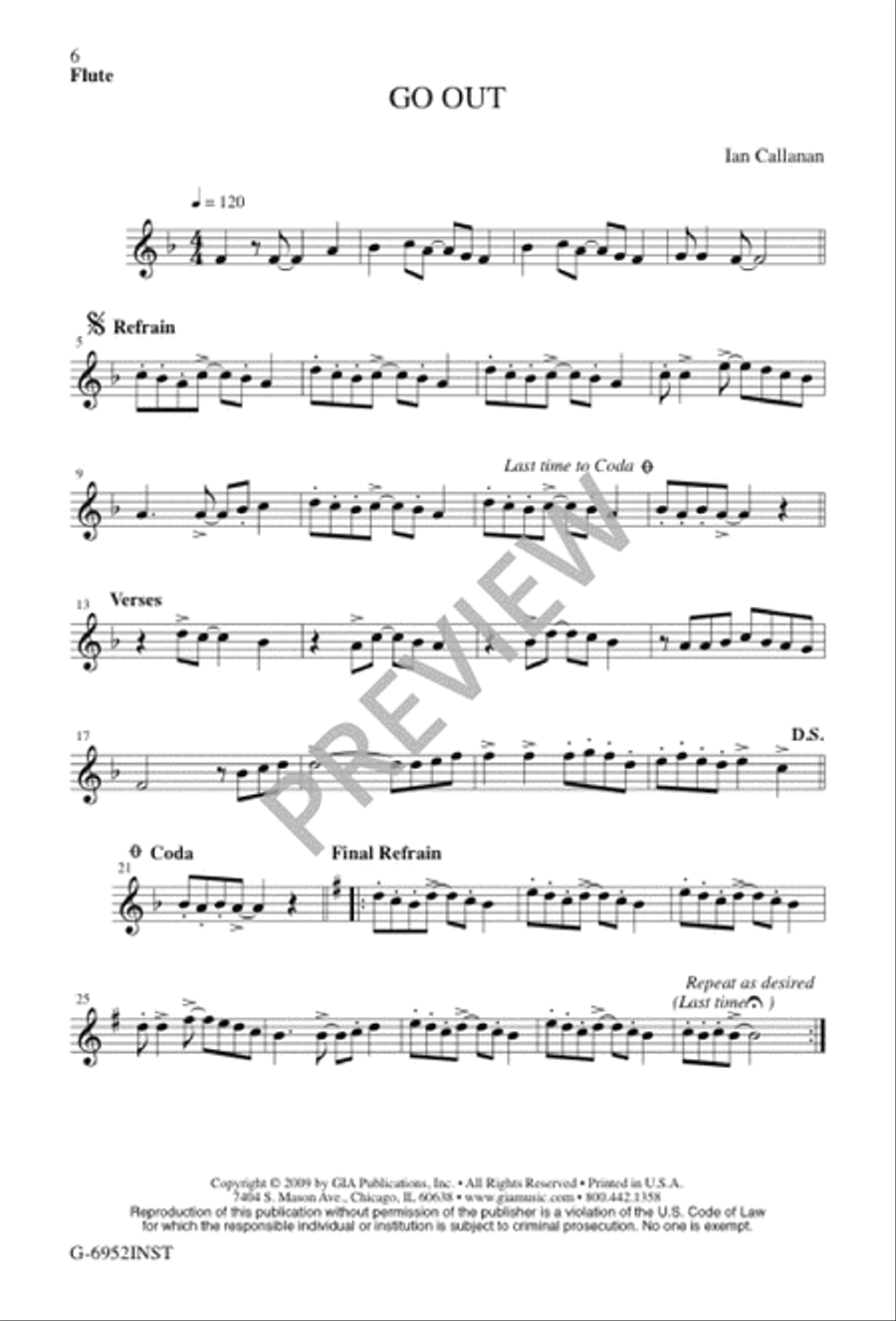 Go Out 4-Part scores gallery preview page 6