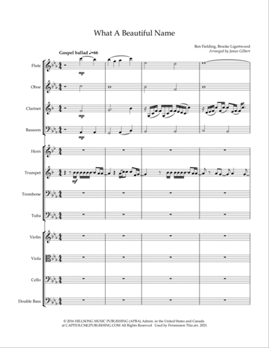 What A Beautiful Name Full Orchestra scores gallery preview page 6