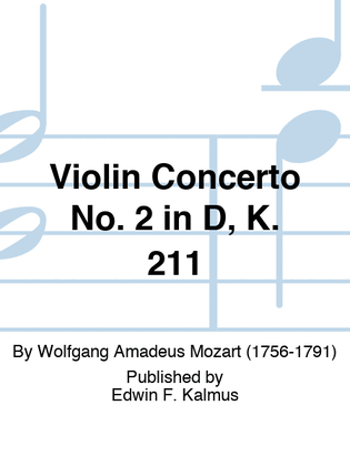 Book cover for Violin Concerto No. 2 in D, K. 211