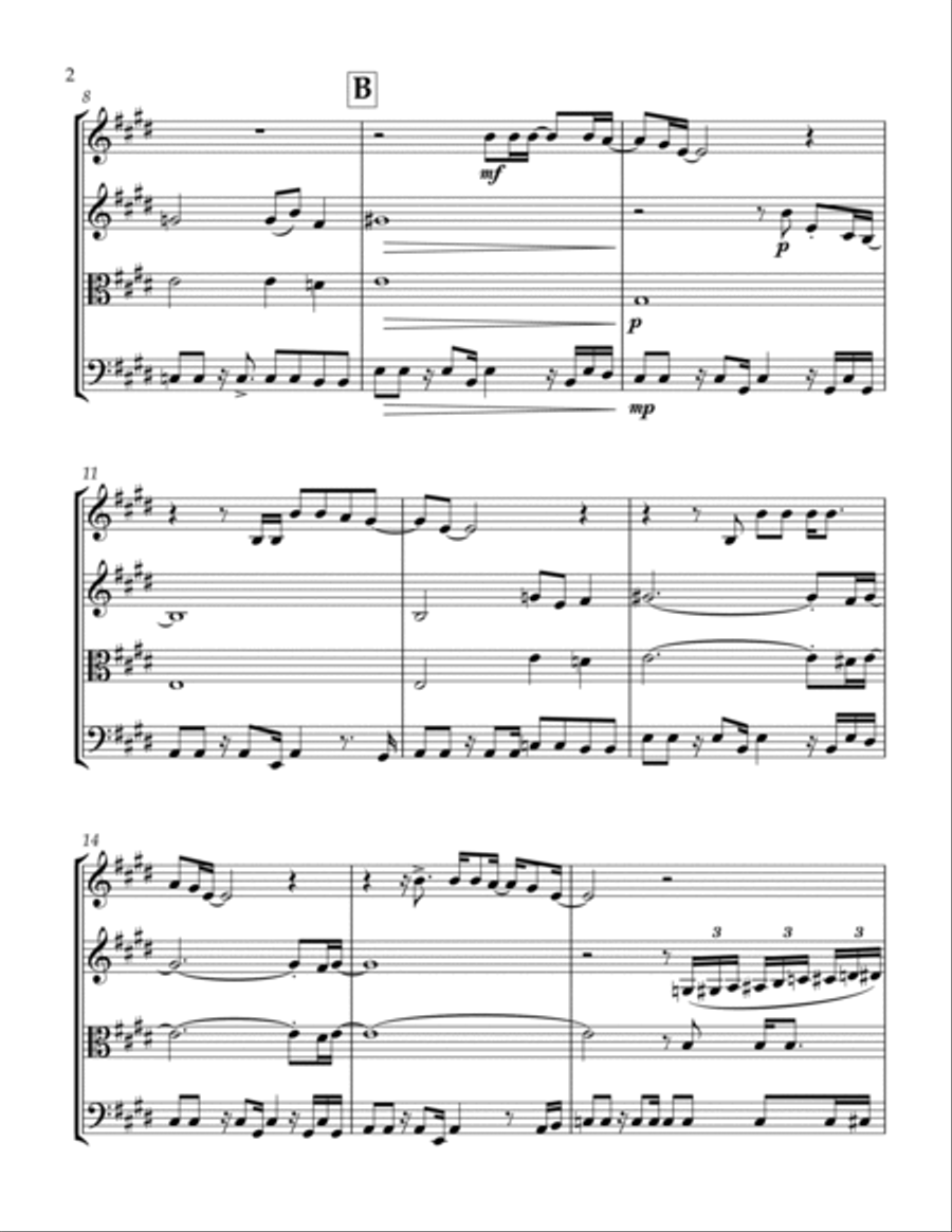 Lovely Day Lovely Day String Quartet scores gallery preview page 3