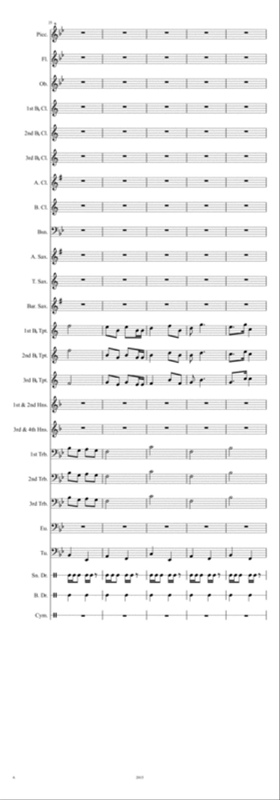 Minnesota State Troopers March Marching Band scores gallery preview page 6