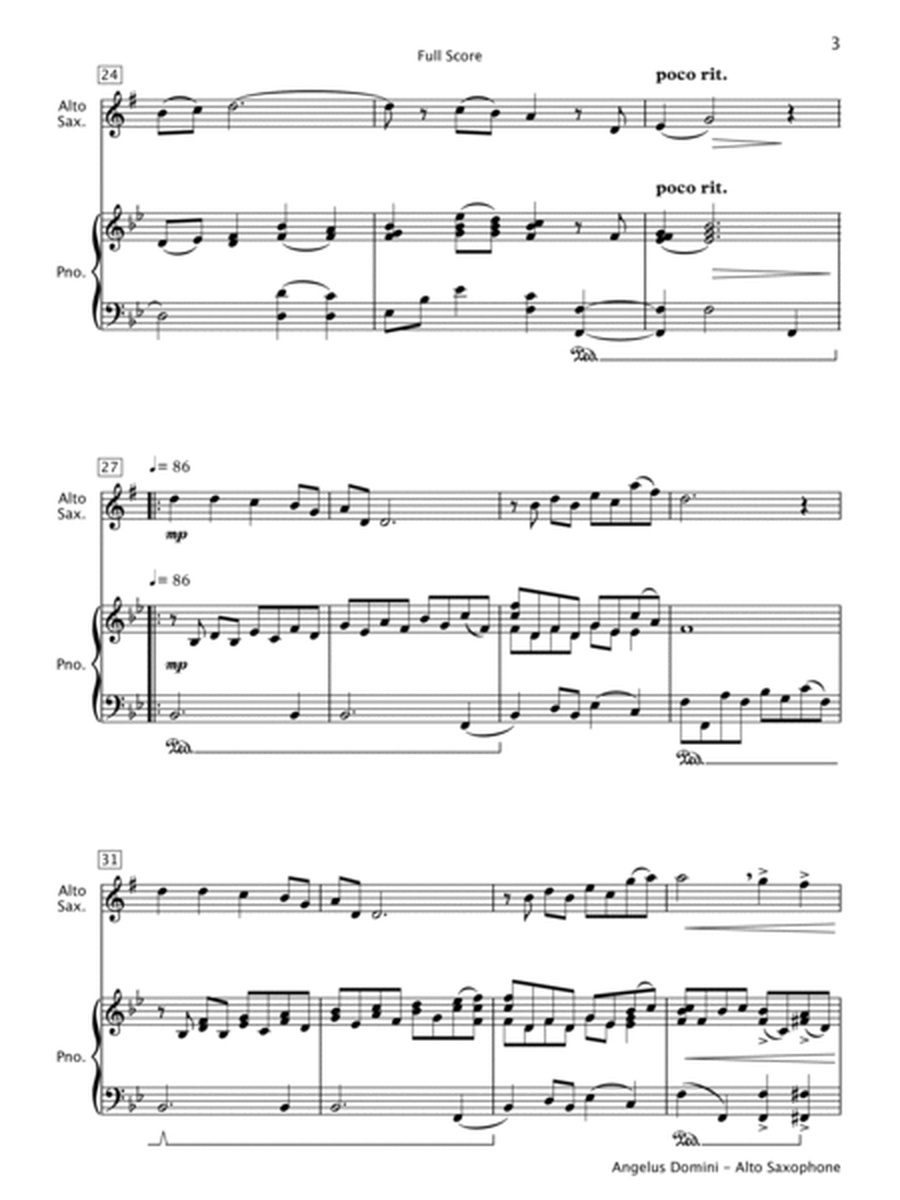 Angelus Domini (Alto Saxophone & Piano) image number null
