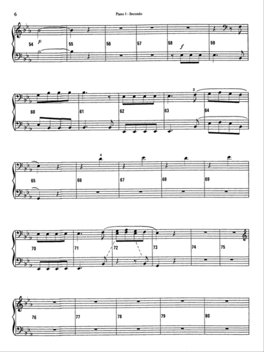 Wind Serenade - Piano Quartet (2 Pianos, 8 Hands) Cello scores gallery preview page 5
