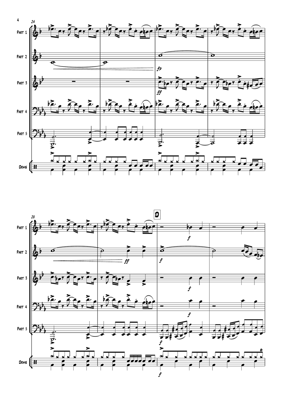 Ghostbusters Brass Quintet scores gallery preview page 6