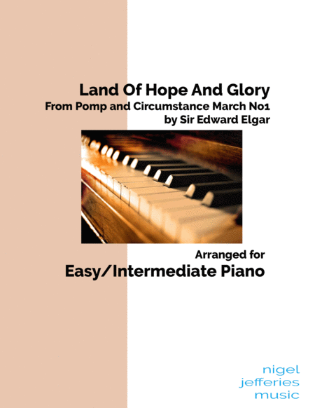 Land Of Hope And Glory arranged for easy/intermediate piano image number null