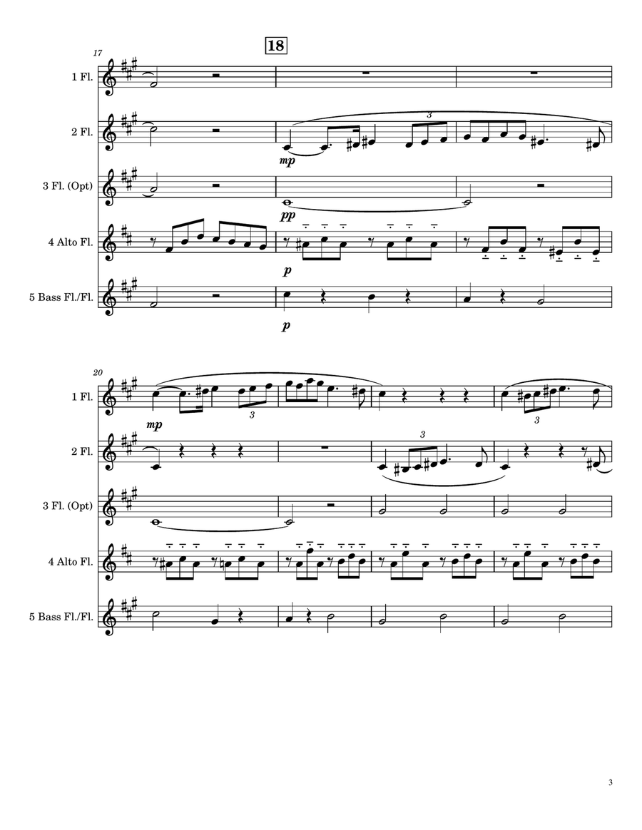 Pavane, Op. 50 Flute Quartet scores gallery preview page 4