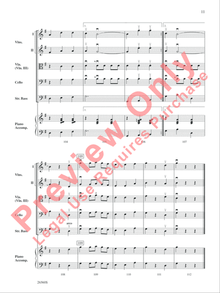 A Merry-achi Christmas String Orchestra scores gallery preview page 12
