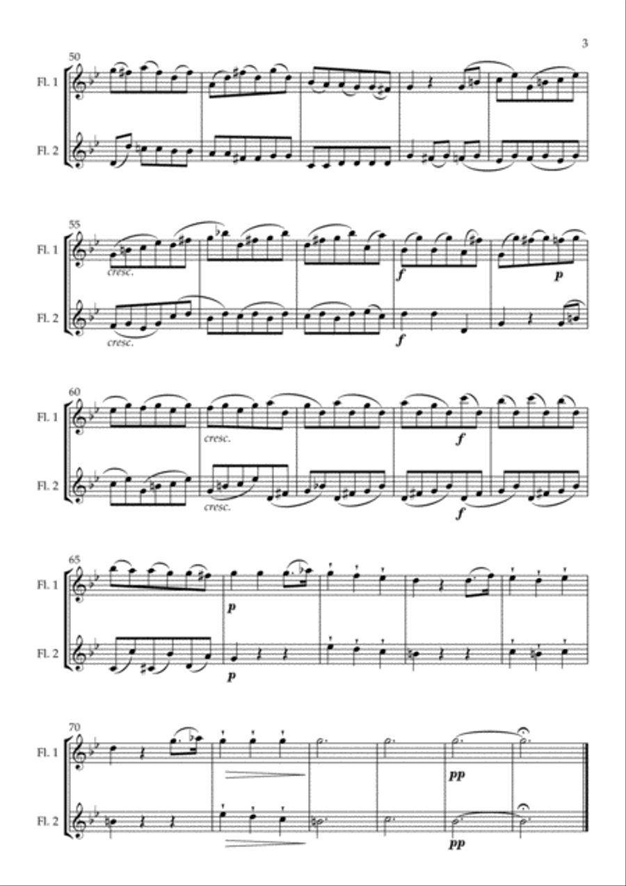15 Duets for Beginner/Intermediate Flute Flute Duet scores gallery preview page 6