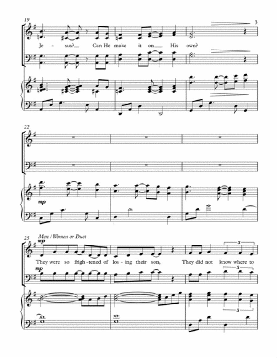 A Day Without Jesus, SATB 4-Part scores gallery preview page 3