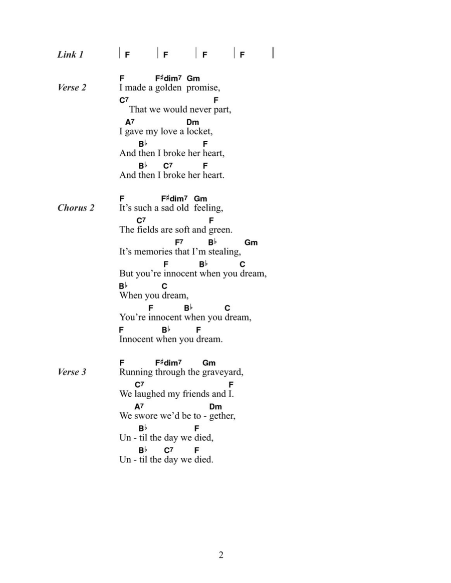 Innocent When You Dream (78) Acoustic Guitar scores gallery preview page 2