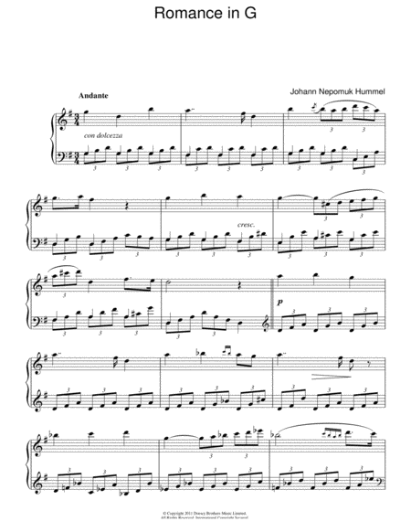 Romance In G Op.52 No.4