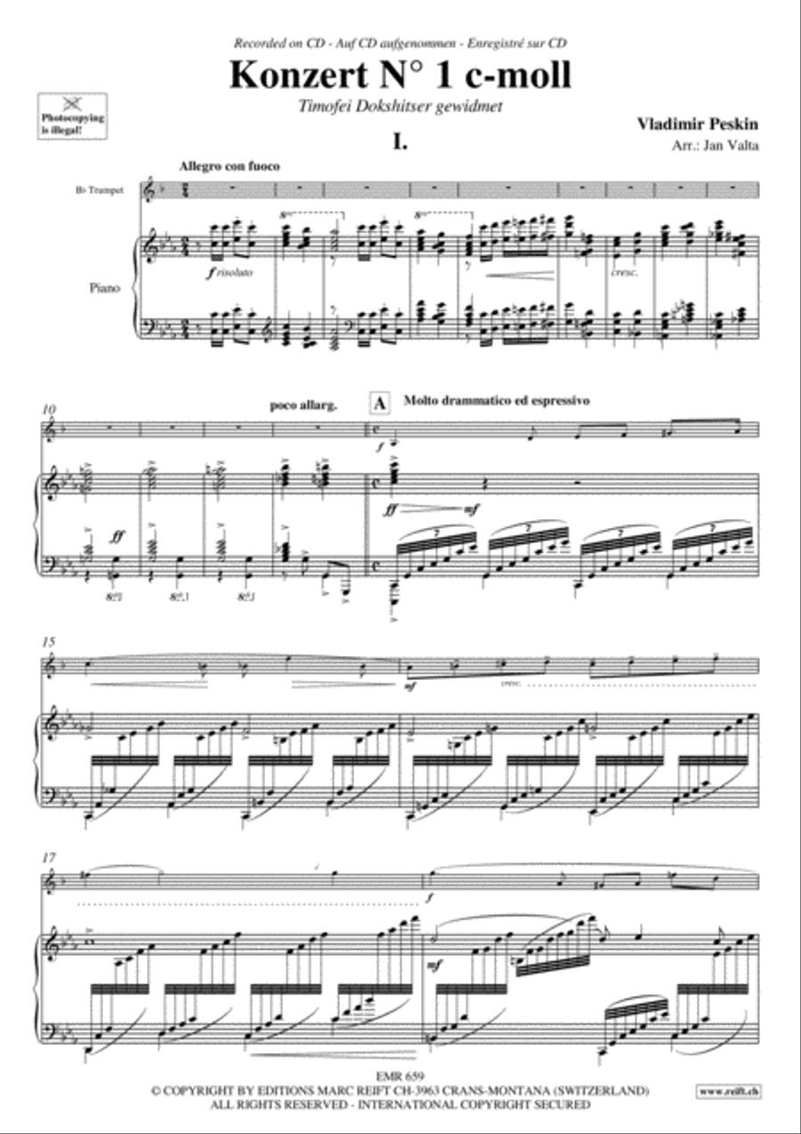 Konzert No. 1 c-moll Trumpet Solo scores gallery preview page 4