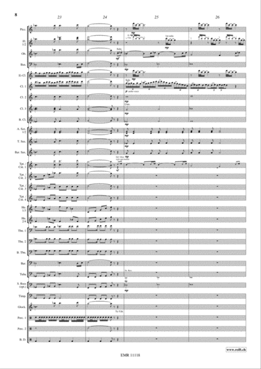 3 Moments Of Happiness Concert Band scores gallery preview page 9