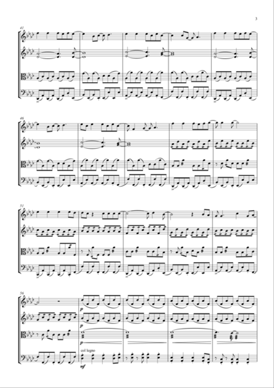 Viva La Vida String Quartet scores gallery preview page 3