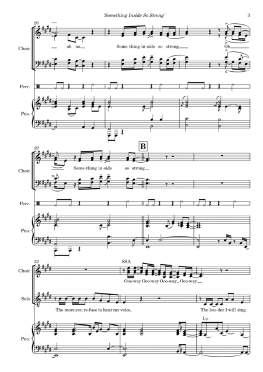 (something Inside) So Strong 4-Part scores gallery preview page 5
