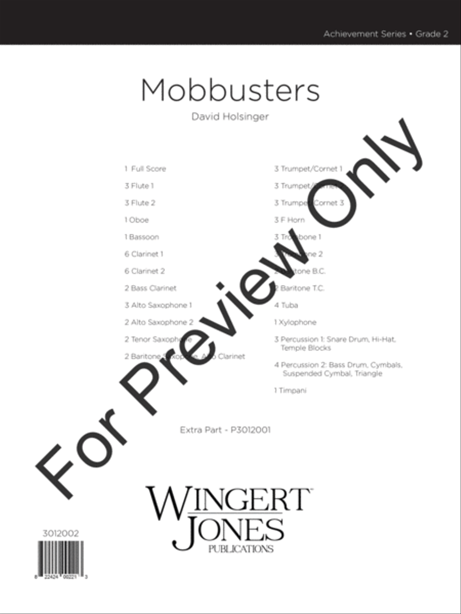 Mobbusters (Score) Concert Band scores gallery preview page 2