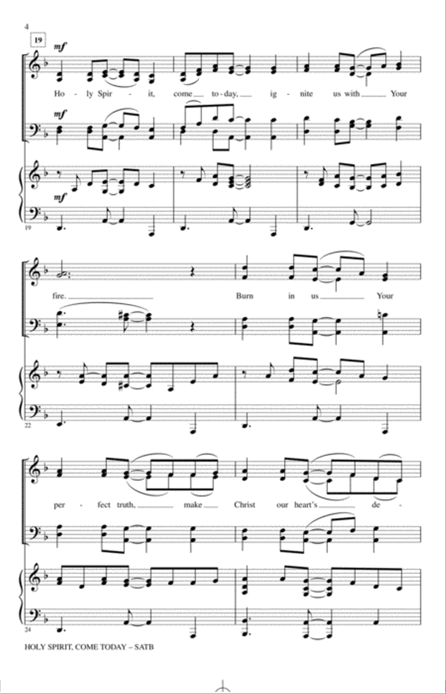Holy Spirit, Come Today Holy Spirit, Come Today 4-Part scores gallery preview page 3