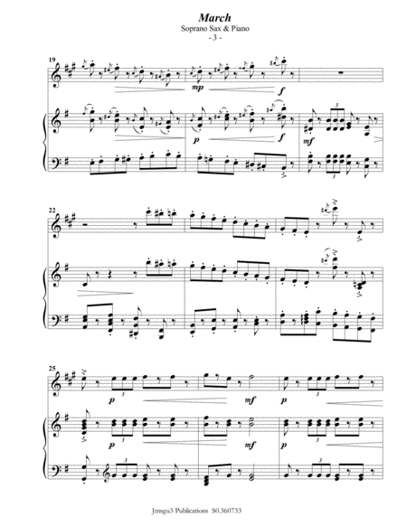Tchaikovsky: March from Nutcracker Suite for Soprano Sax & Piano image number null