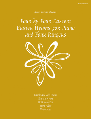 Book cover for Four by Four Easter: Easter Hymns for Piano and Four Ringers