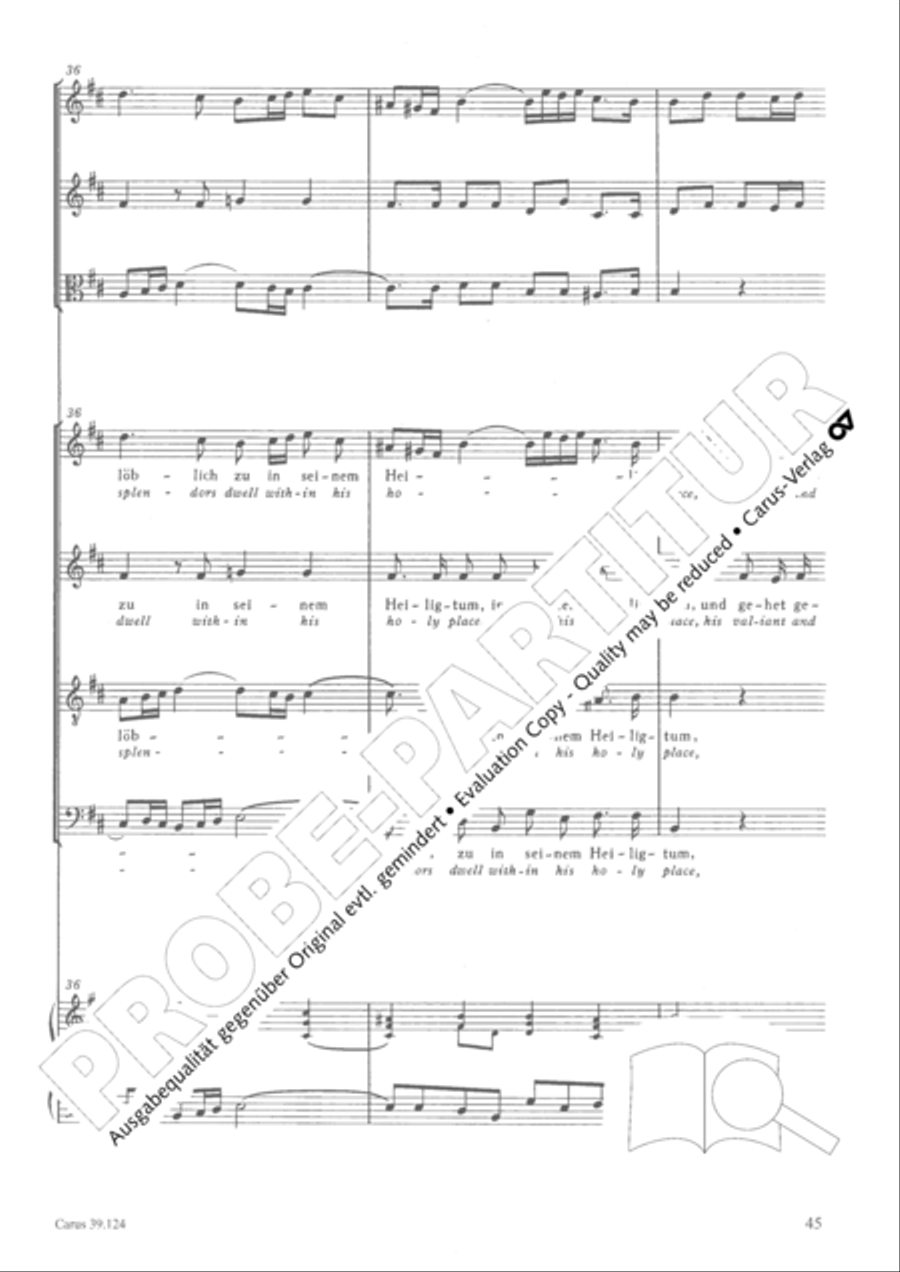Sing to the Lord a new song (Singet dem Herrn ein neues Lied) 4-Part scores gallery preview page 46