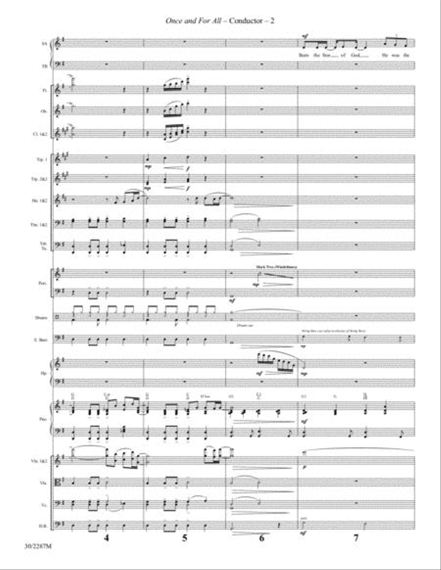 Once and For All - Orchestral Score and Parts Choir scores gallery preview page 2