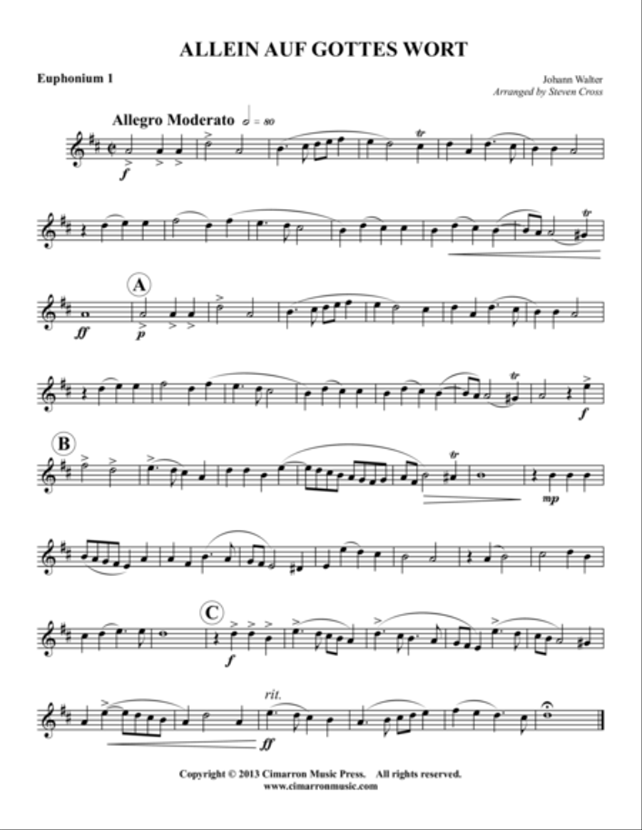Allein Auf Gottes Wort Tuba Quartet scores gallery preview page 4