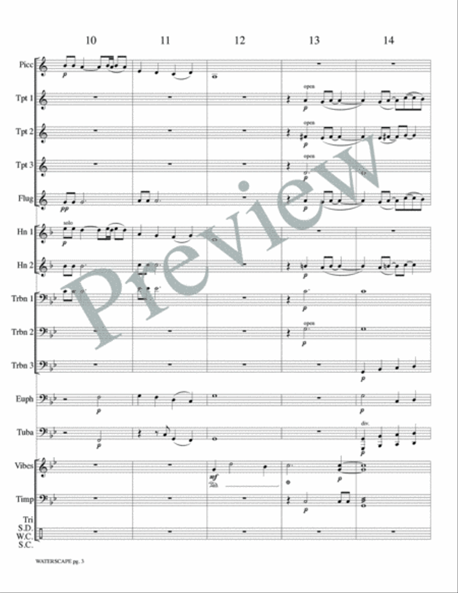 Waterscape Small Ensemble scores gallery preview page 5