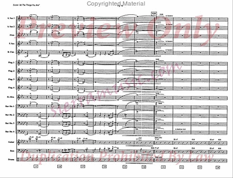 All The Things You Are Jazz Ensemble scores gallery preview page 17