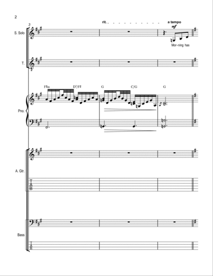 Morning Has Broken Choir scores gallery preview page 2