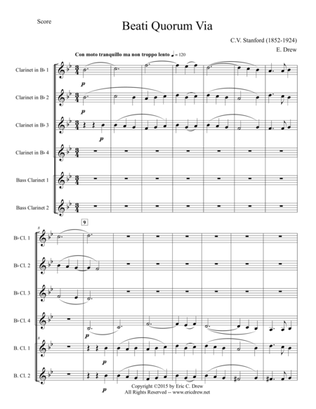 Beati Quorum Via (for Clarinet Choir)