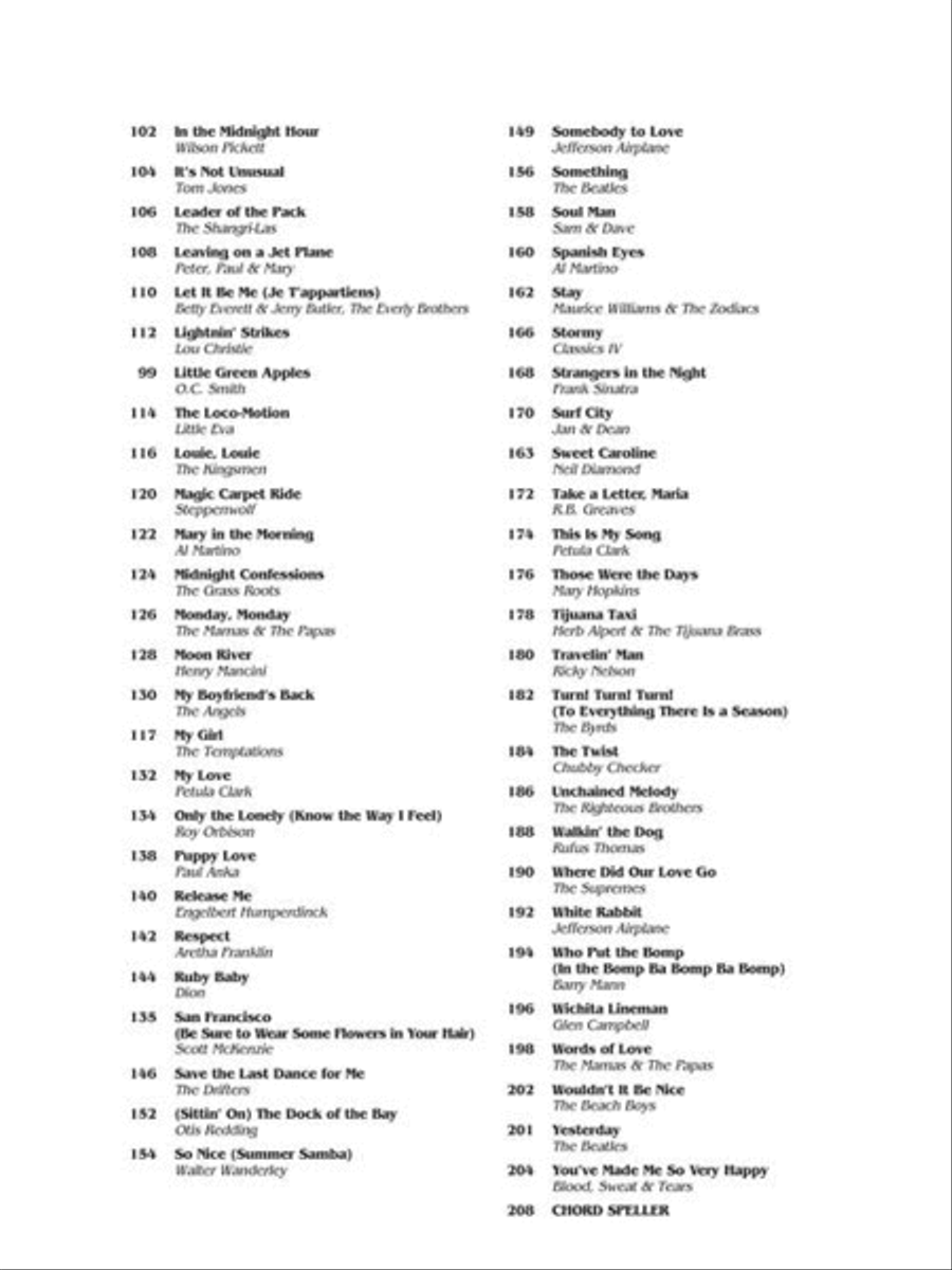 The Easy Sixties Fake Book Piano scores gallery preview page 4