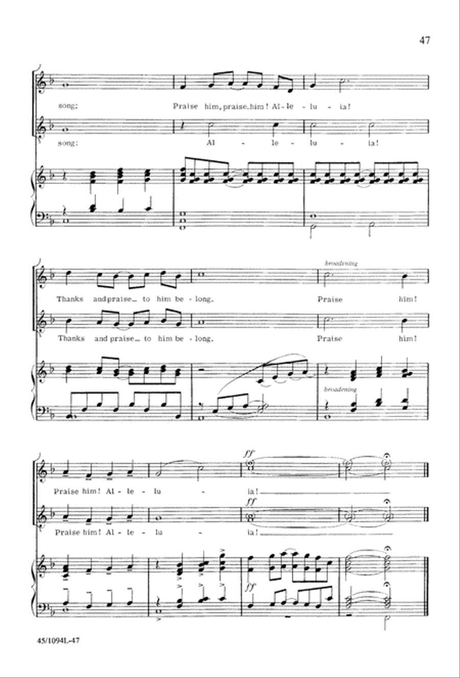 10 Anthems for about 10 Singers Unison Choir scores gallery preview page 48