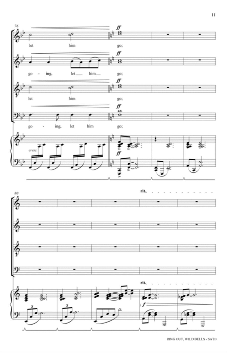Ring Out, Wild Bells Ring Out, Wild Bells 4-Part scores gallery preview page 11