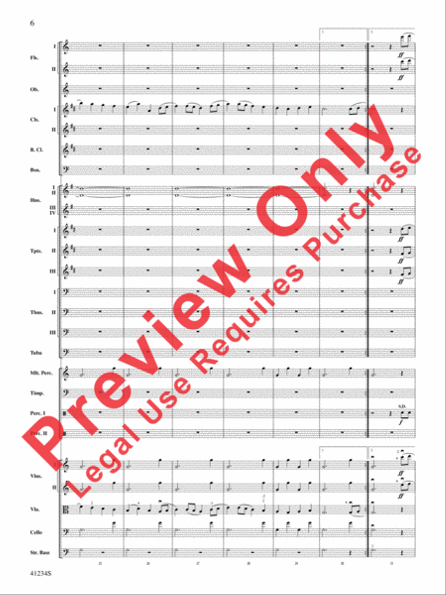 A Dance of Clowns Full Orchestra scores gallery preview page 7