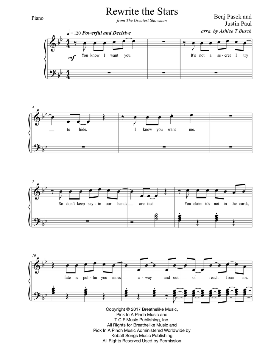 Rewrite The Stars Vocal Duet scores gallery preview page 2