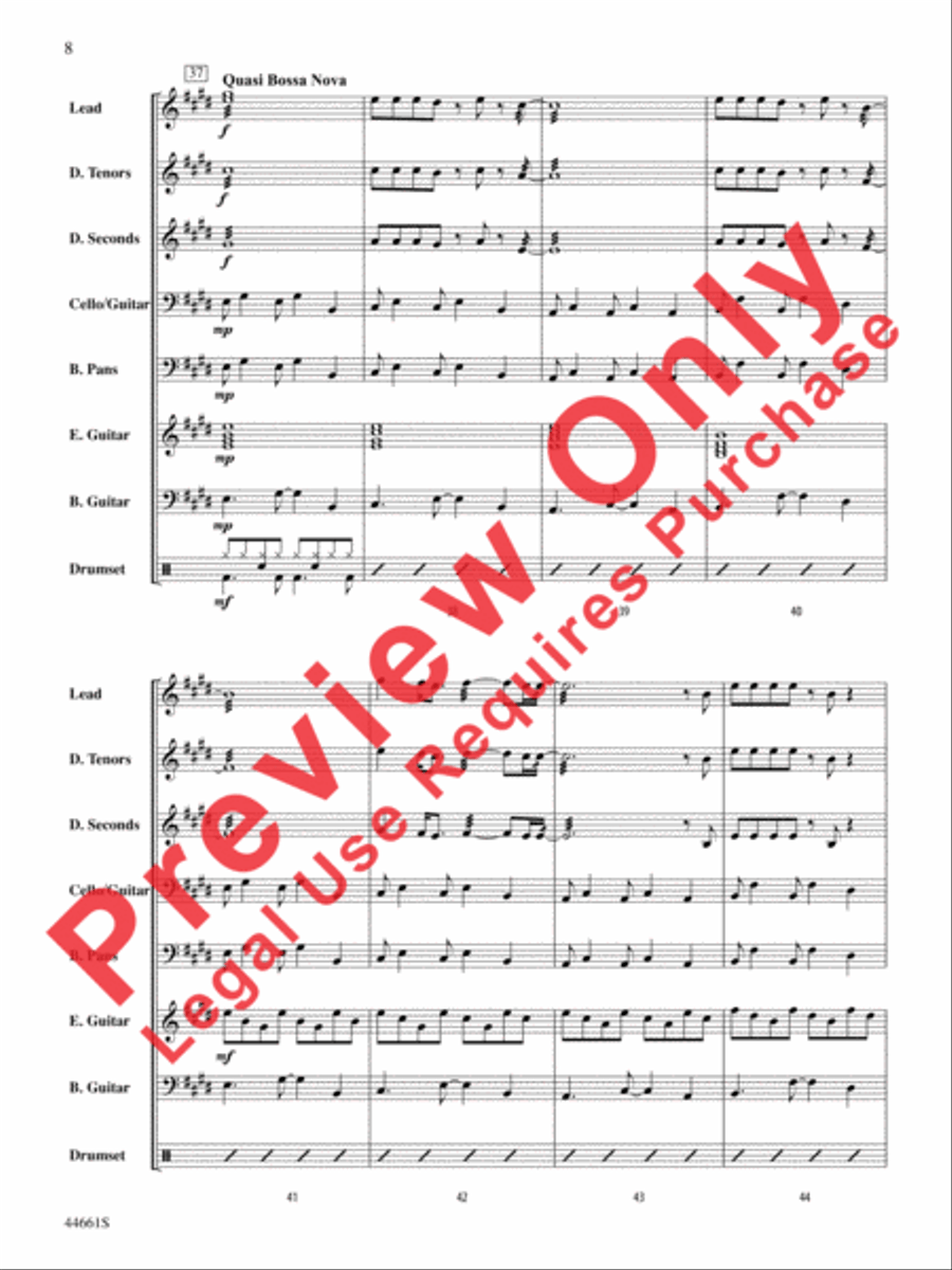Nothing's Gonna Stop Us Now Steel Drum Band scores gallery preview page 9