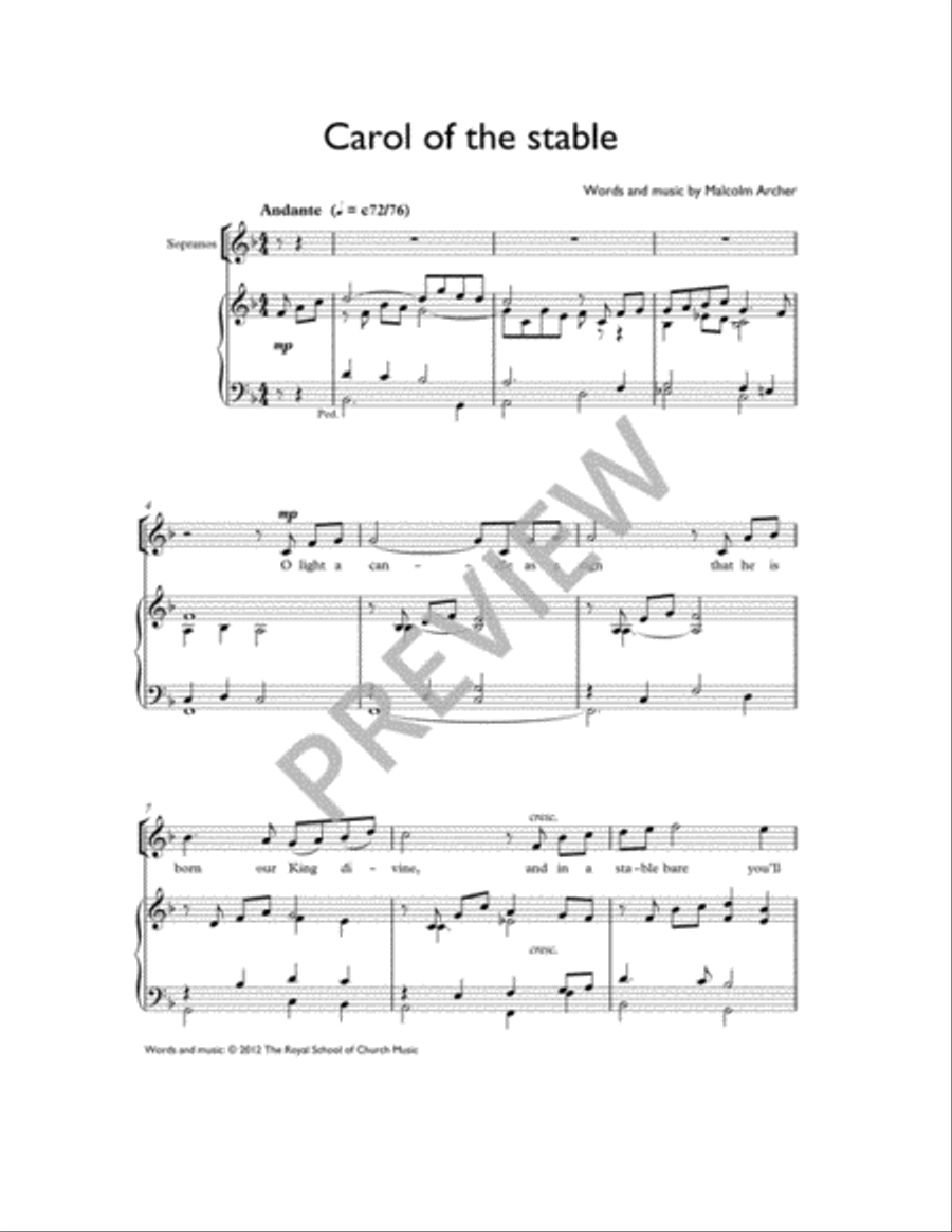 Carol of the Stable 4-Part scores gallery preview page 4