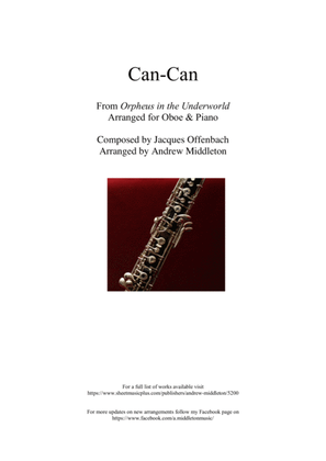 Can-Can arranged for Oboe and Piano