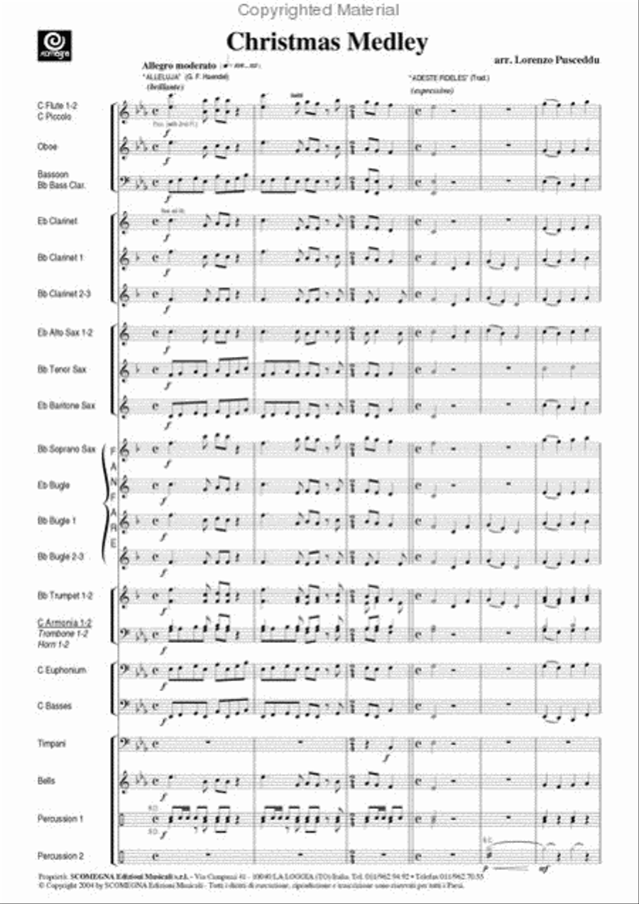 Christmas Medley Concert Band scores gallery preview page 3